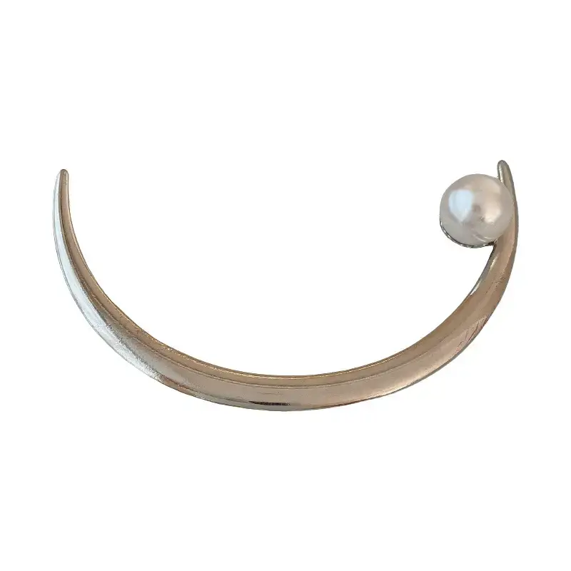 Pearl Crescent Hairpin Korea Wholesale Metal Hairpin - Image 9