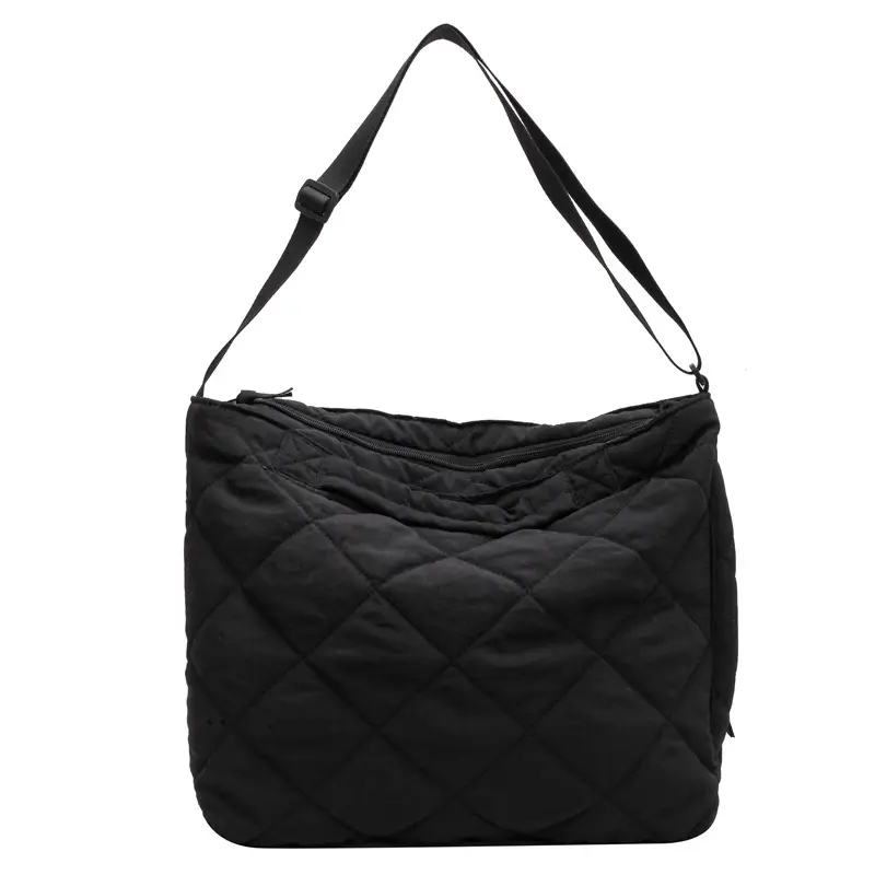 Autumn & Winter Crossbody Bag Waxy Cotton Large Capacity