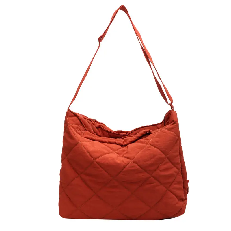 Autumn & Winter Crossbody Bag Waxy Cotton Large Capacity
