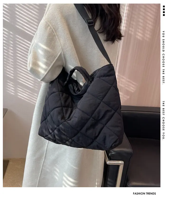 Autumn & Winter Crossbody Bag Waxy Cotton Large Capacity — feature 1