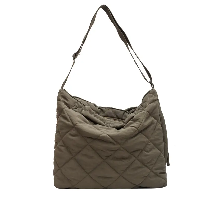 Autumn & Winter Crossbody Bag Waxy Cotton Large Capacity