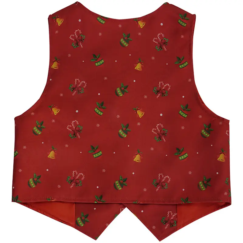 Christmas Elf Costume for Kids Red Vest & Hat Set — feature 16
