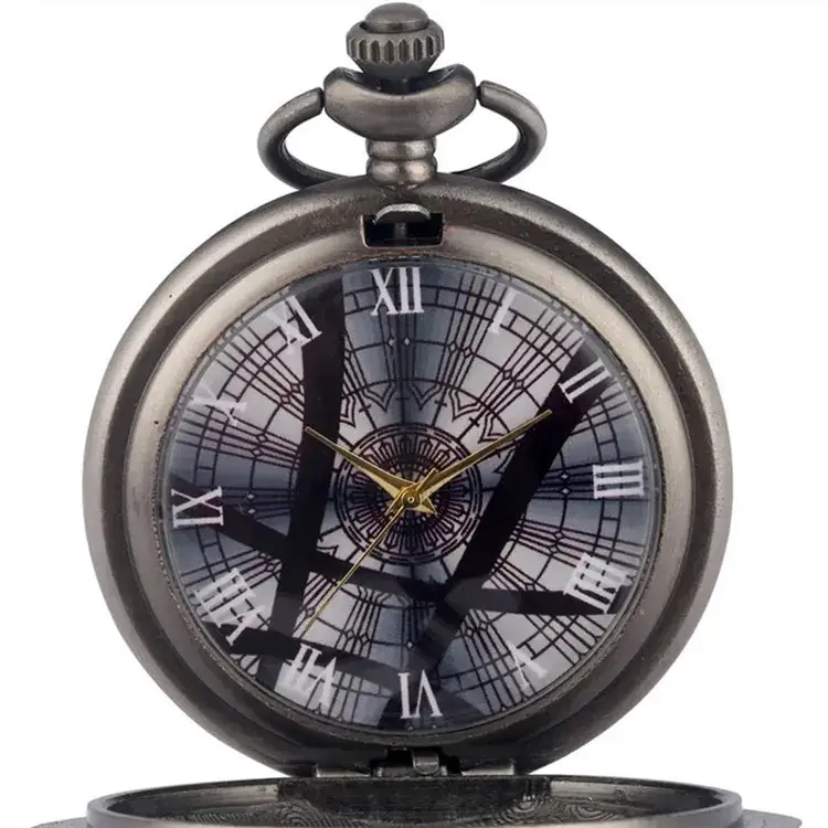 Golden Angel Magic Eye Pocket Watch with Green Gem - Image 4