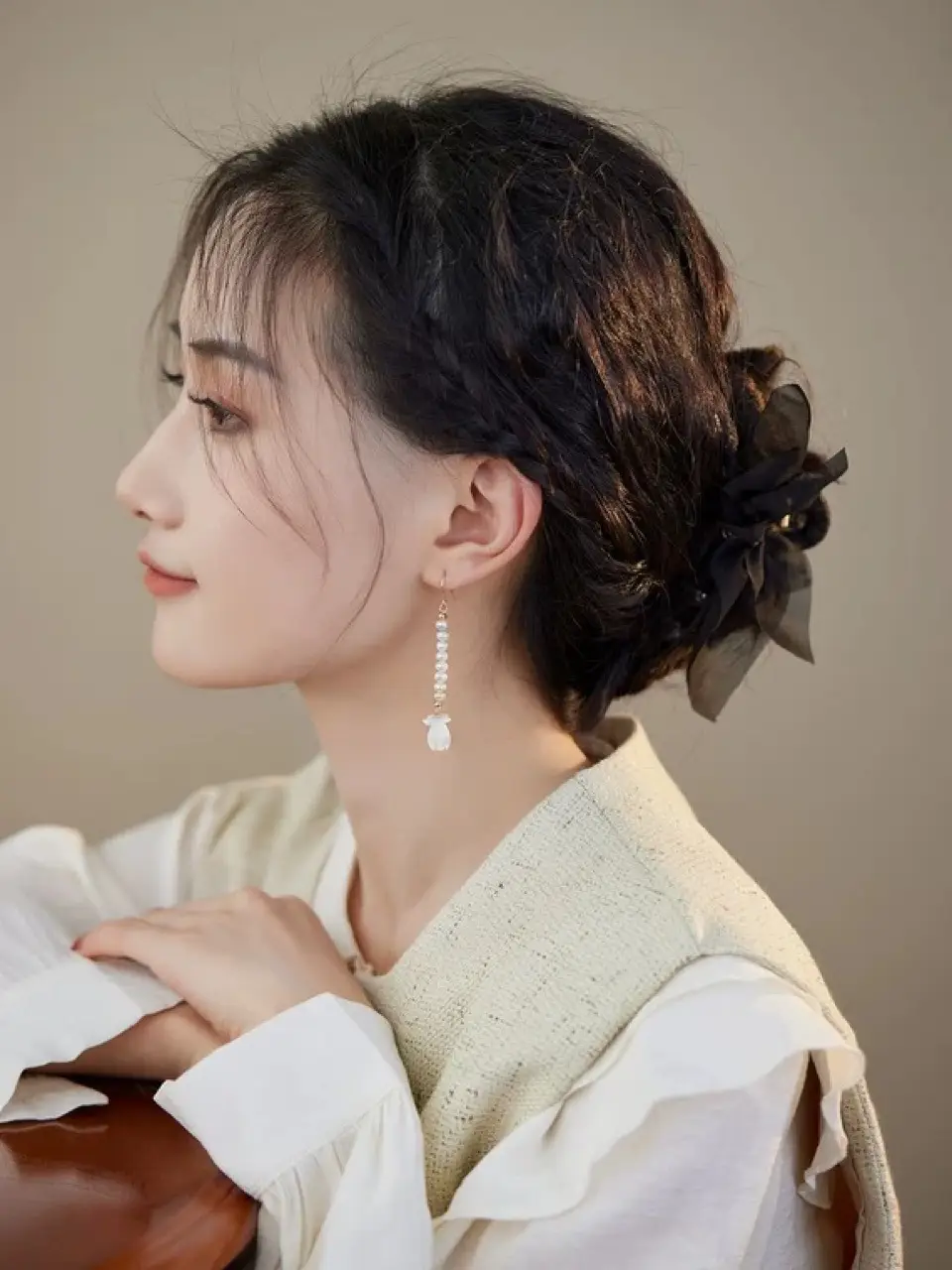 Natural Pearl Earrings for Women with Long Design — feature 2