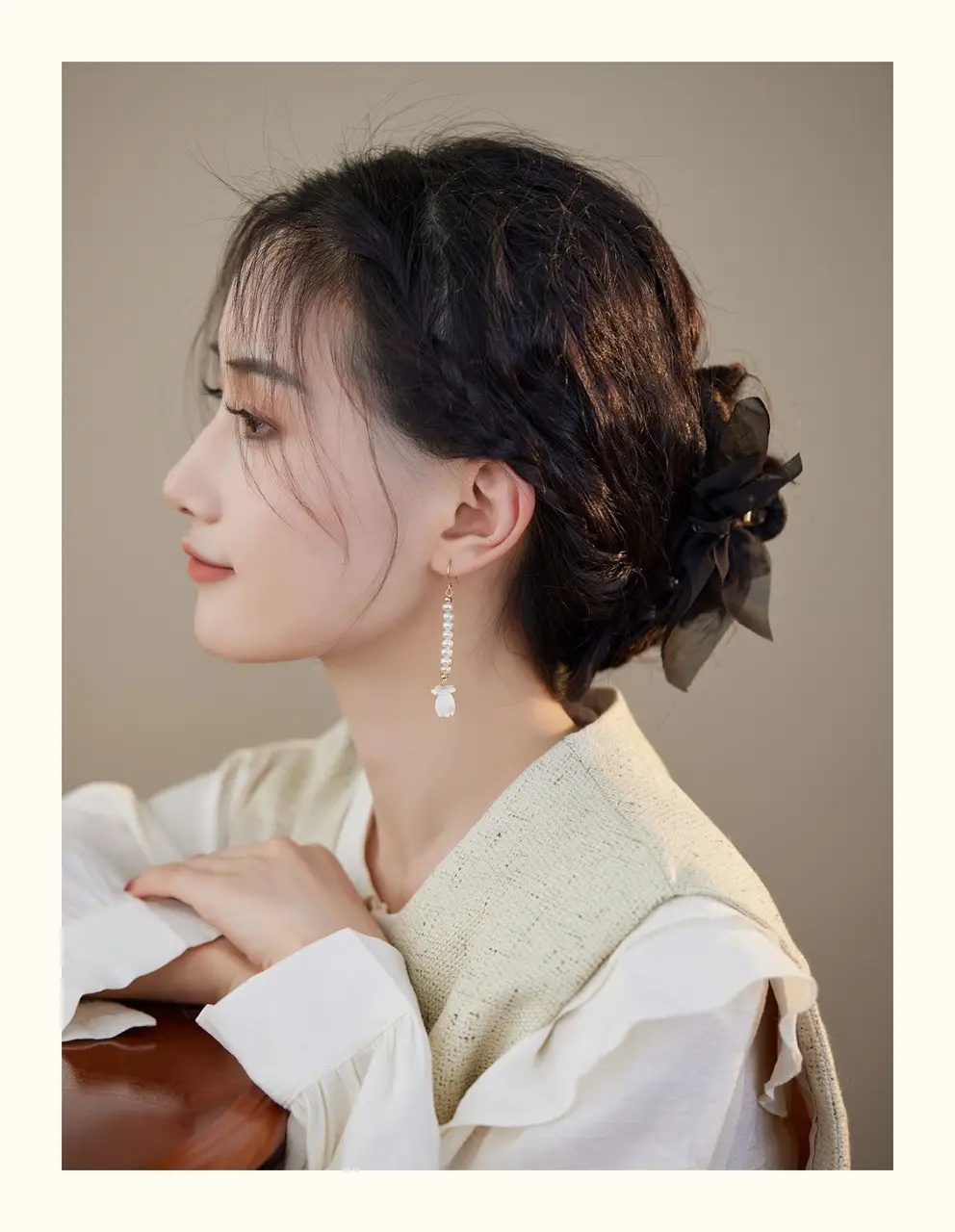 Natural Pearl Earrings for Women with Long Design — feature 6