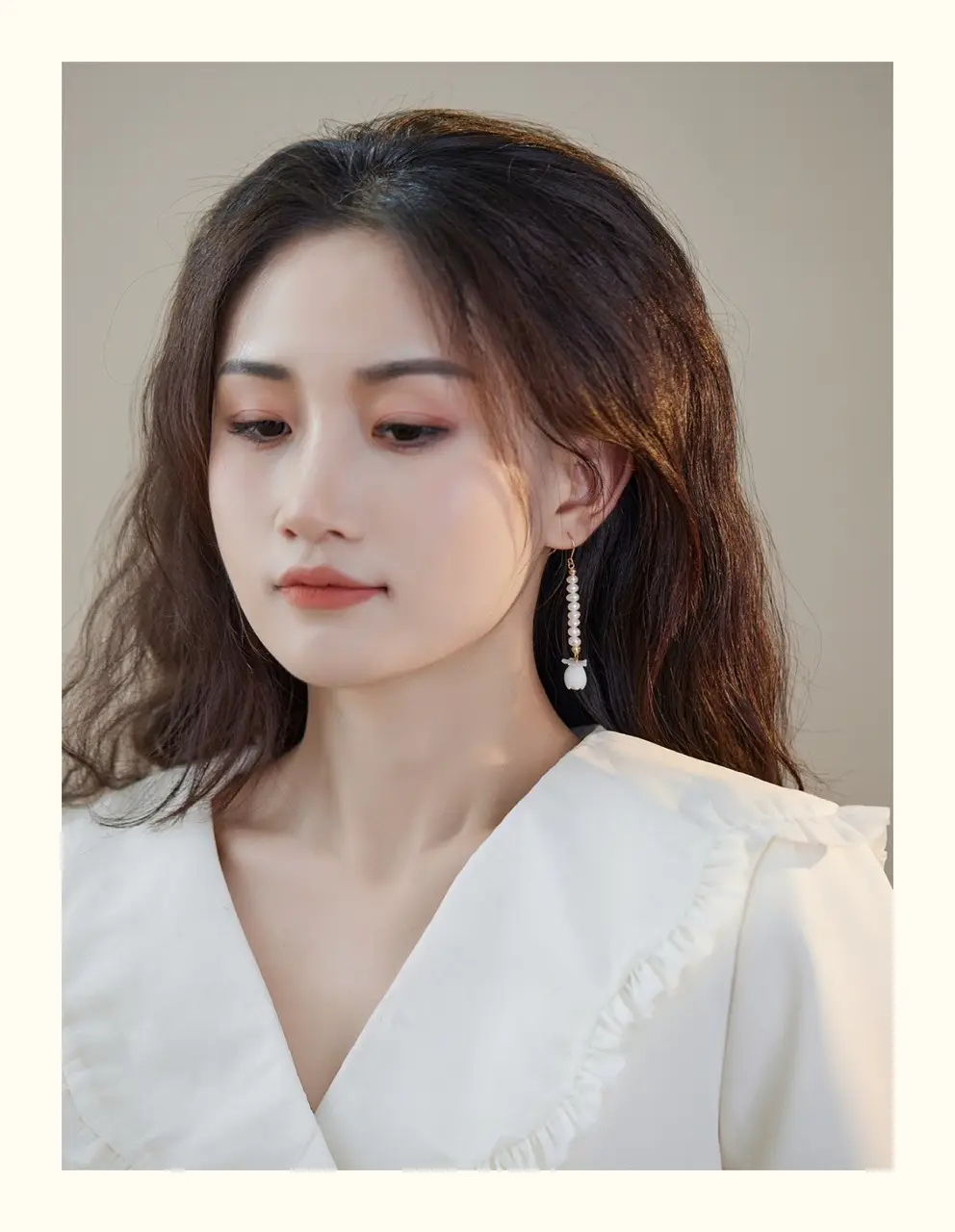 Natural Pearl Earrings for Women with Long Design — feature 8