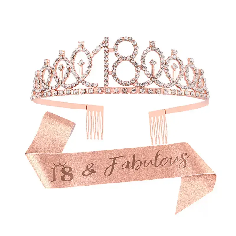 European & American Birthday Crown with Rhinestones - Image 92