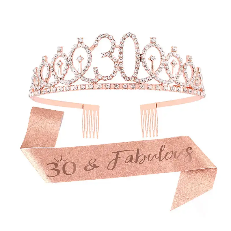 European & American Birthday Crown with Rhinestones - Image 93