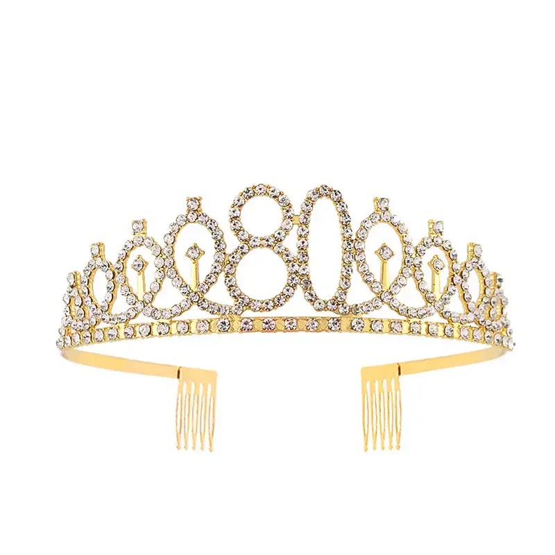 European & American Birthday Crown with Rhinestones - Image 22