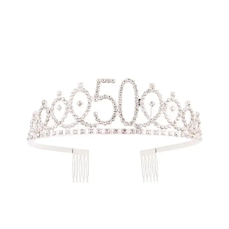 European & American Birthday Crown with Rhinestones - Image 30