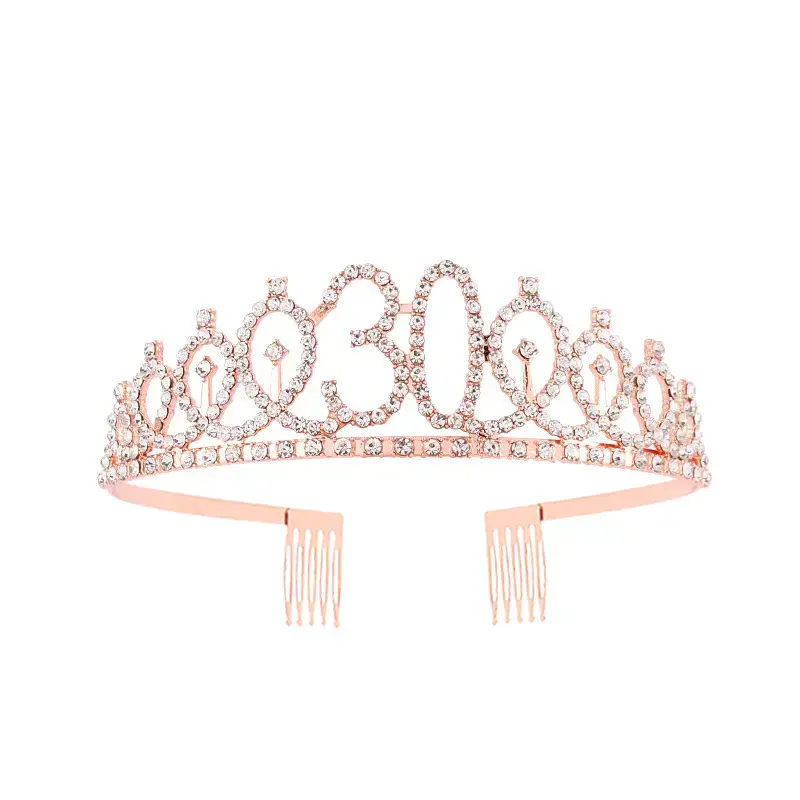 European & American Birthday Crown with Rhinestones - Image 39