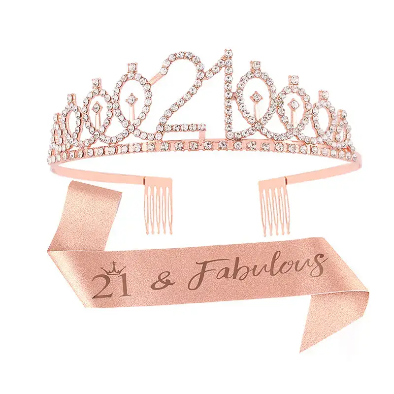 European & American Birthday Crown with Rhinestones - Image 5