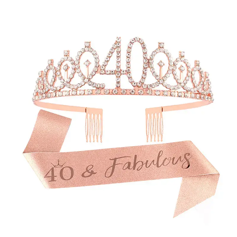 European & American Birthday Crown with Rhinestones - Image 7