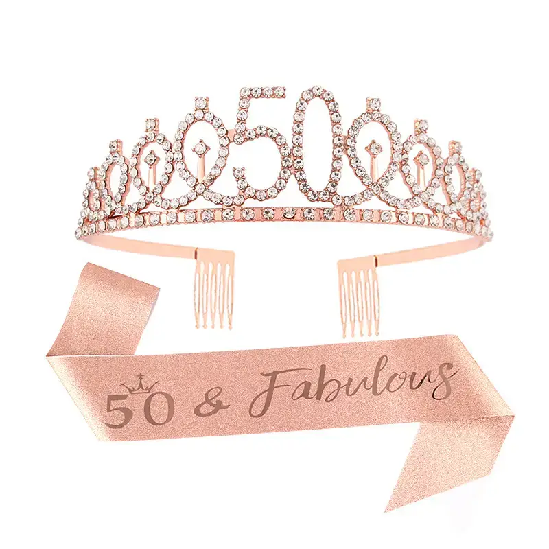 European & American Birthday Crown with Rhinestones - Image 8