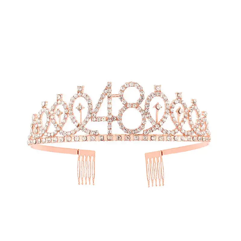 European & American Birthday Crown with Rhinestones - Image 82