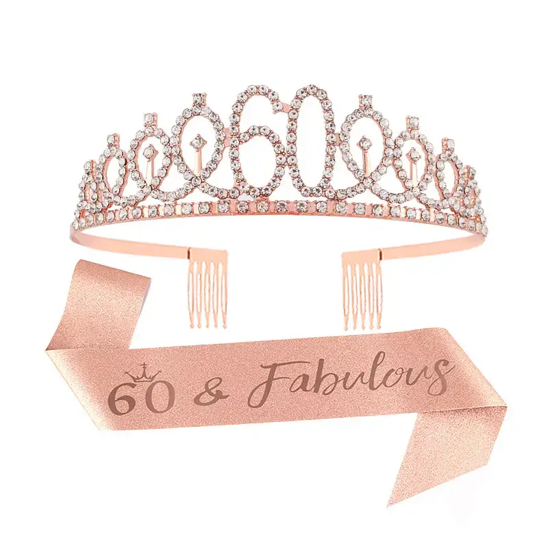 European & American Birthday Crown with Rhinestones - Image 9