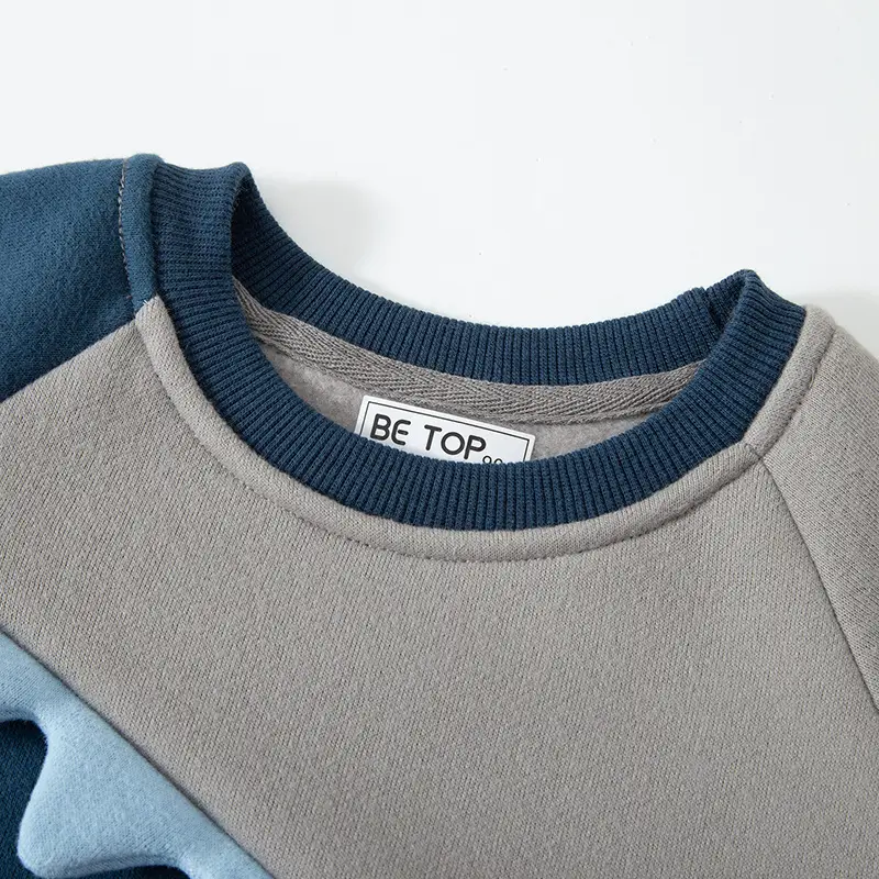 New Arrival Cartoon Color Block Boys Sweatshirt