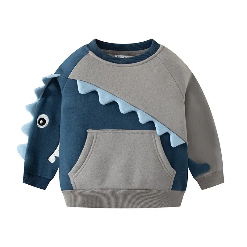 New Arrival Cartoon Color Block Boys Sweatshirt
