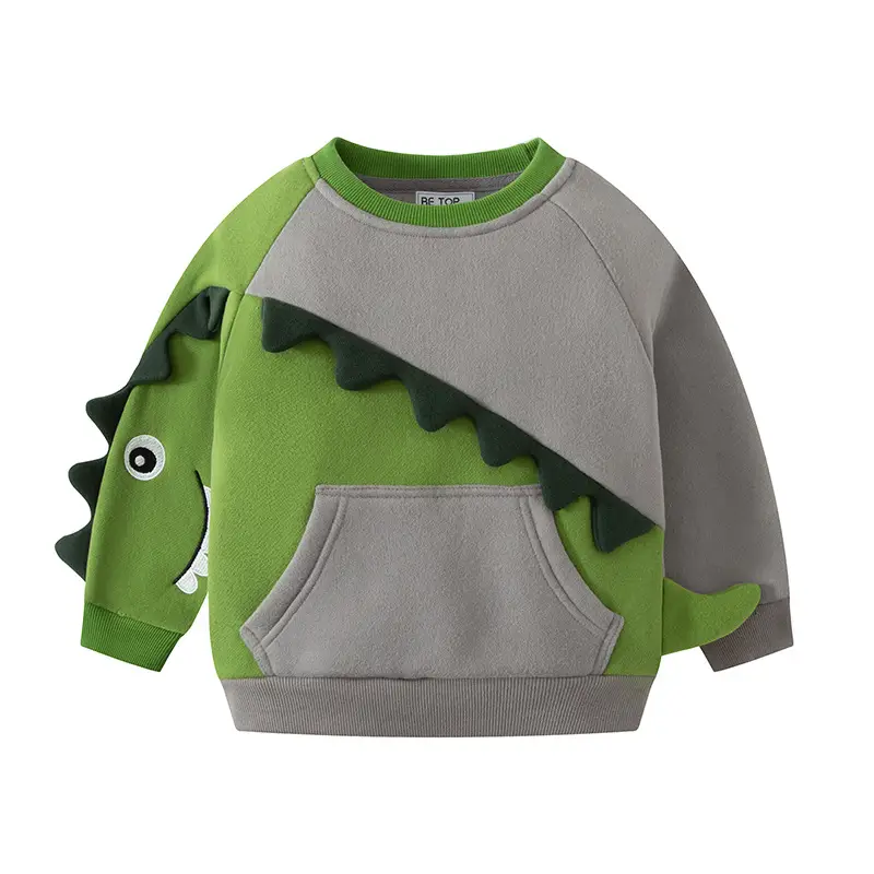 New Arrival Cartoon Color Block Boys Sweatshirt