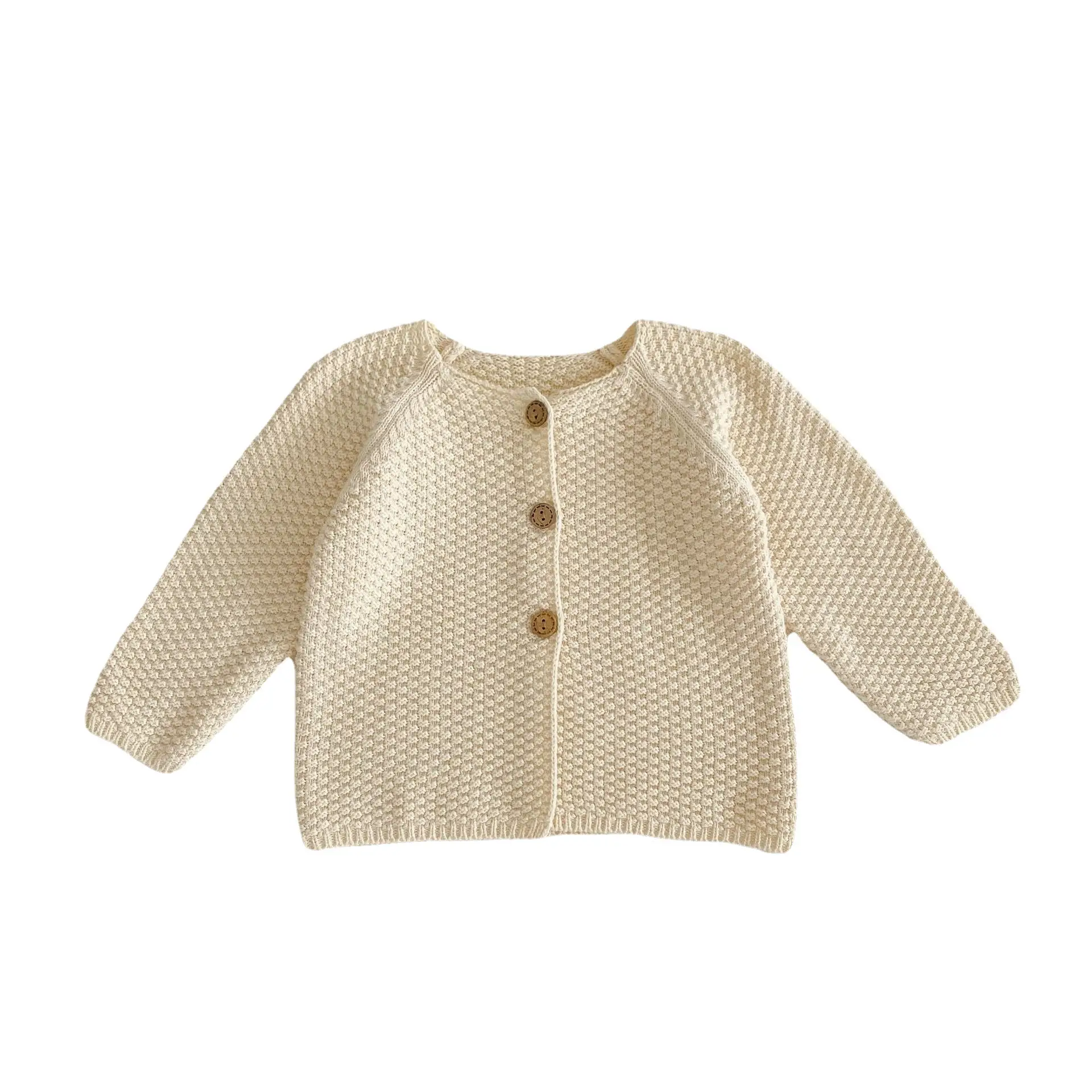 Spring & Autumn Baby Boys Girls Cotton Crewneck Cardigan
