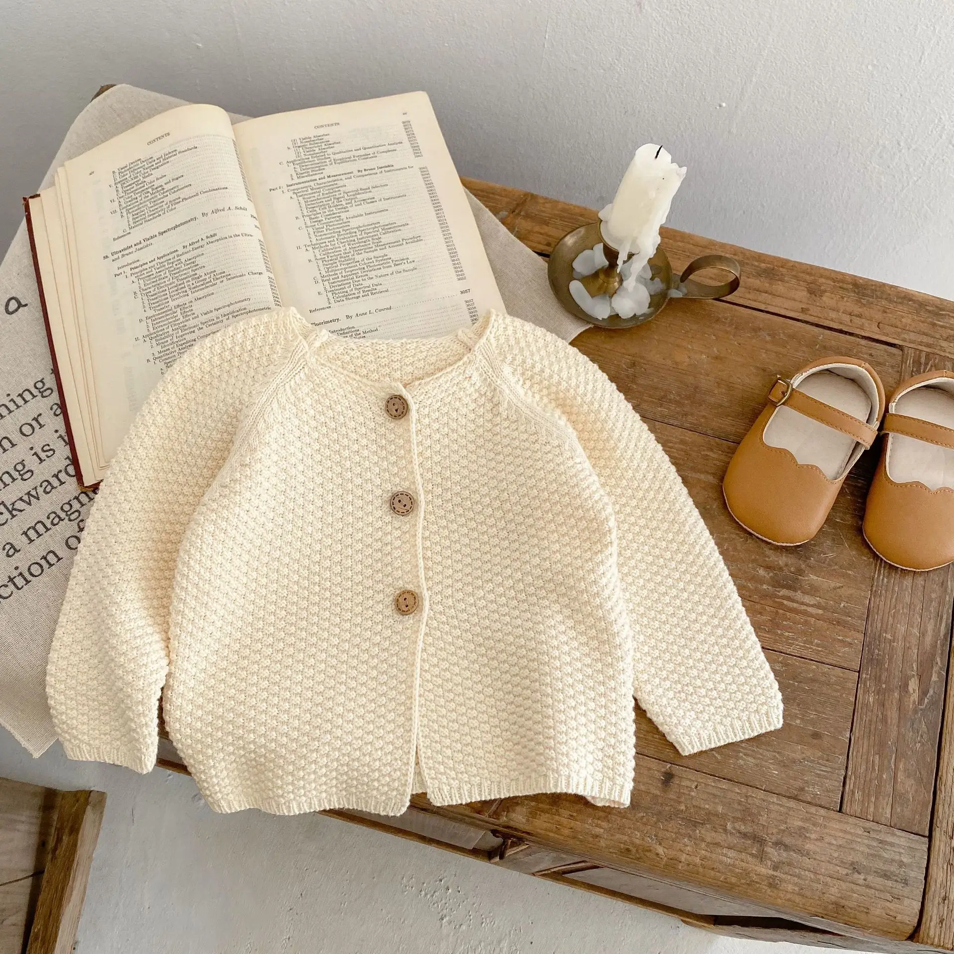 Spring & Autumn Baby Boys Girls Cotton Crewneck Cardigan — feature 1