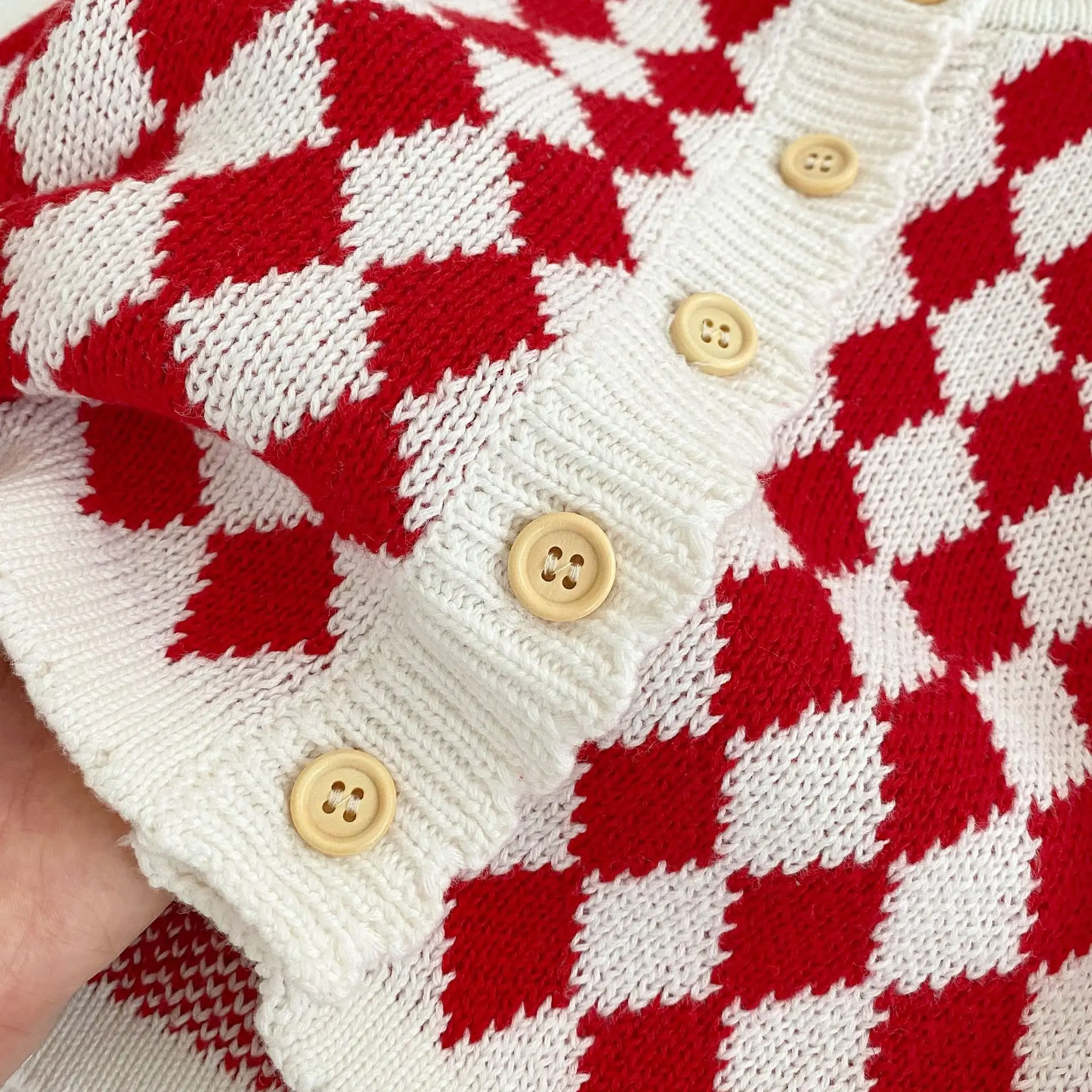2025 Spring Baby Girl Knitted Diamond Sweater Jacket Set — feature 16