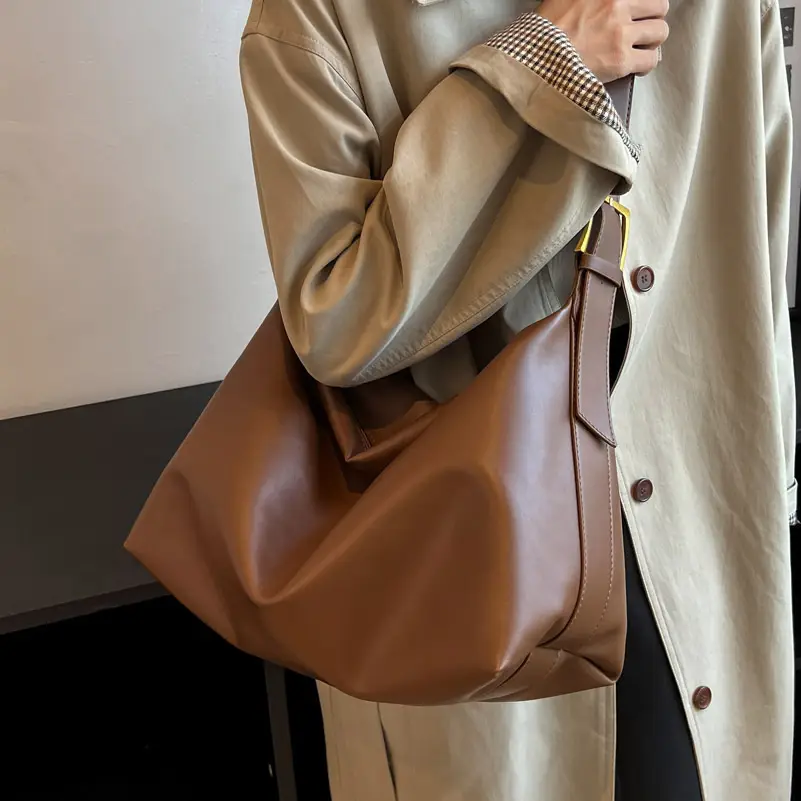 Brown Retro Korean Style Shoulder Bag 2022 - Image 6