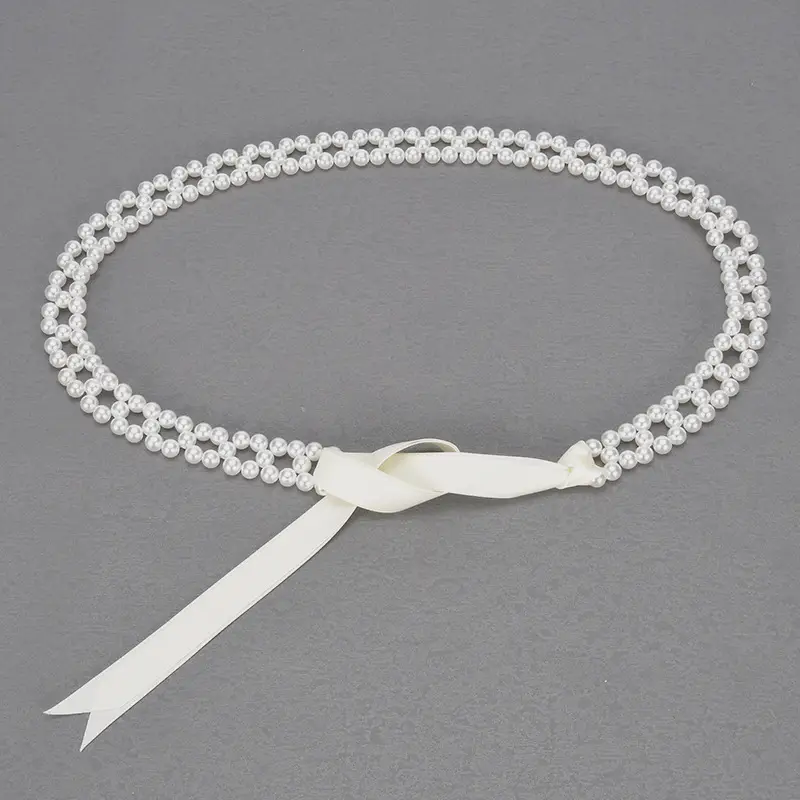 Korean Pearl Waist Chain Women's Dress Shirt Belt - Image 6