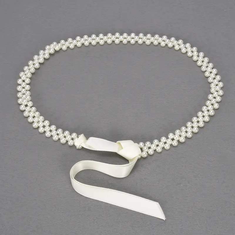 Korean Pearl Waist Chain Women's Dress Shirt Belt - Image 8