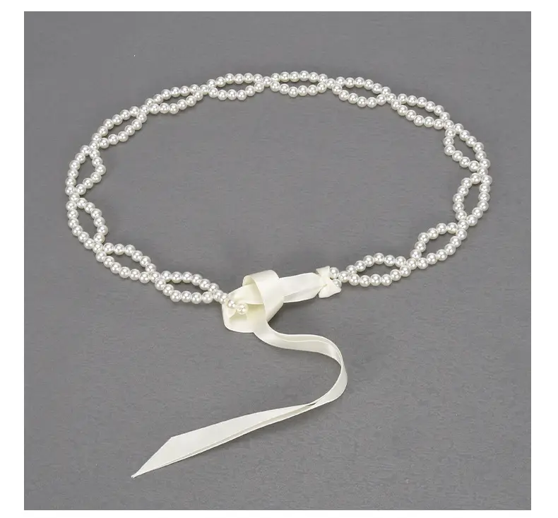 Korean Pearl Waist Chain Women's Dress Shirt Belt — feature 15