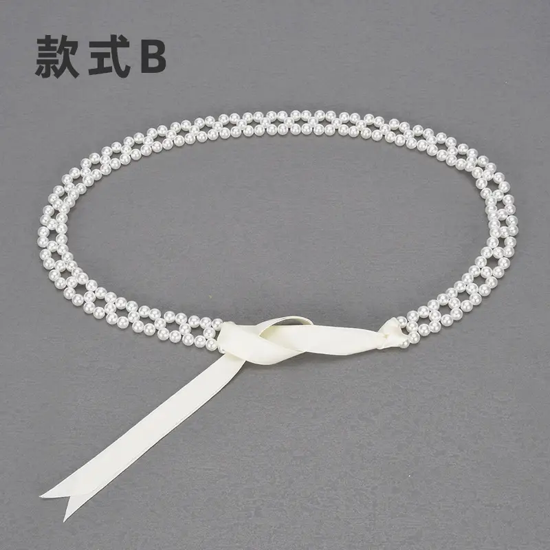 Korean Pearl Waist Chain Women's Dress Shirt Belt - Image 2