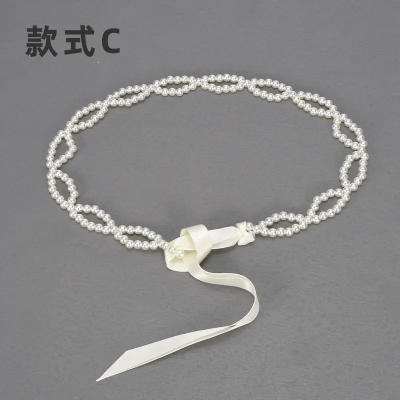 Korean Pearl Waist Chain Women's Dress Shirt Belt - Image 3
