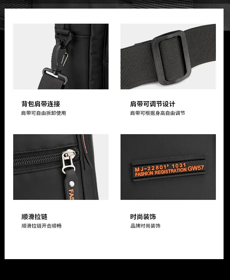Korean Style Large Capacity Crossbody Bag for Men — feature 23