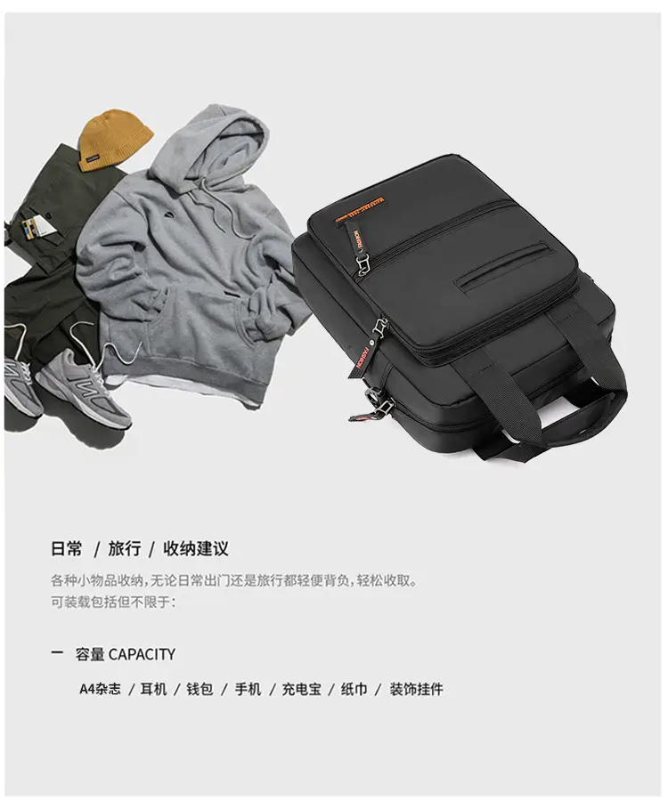 Korean Style Large Capacity Crossbody Bag for Men — feature 5