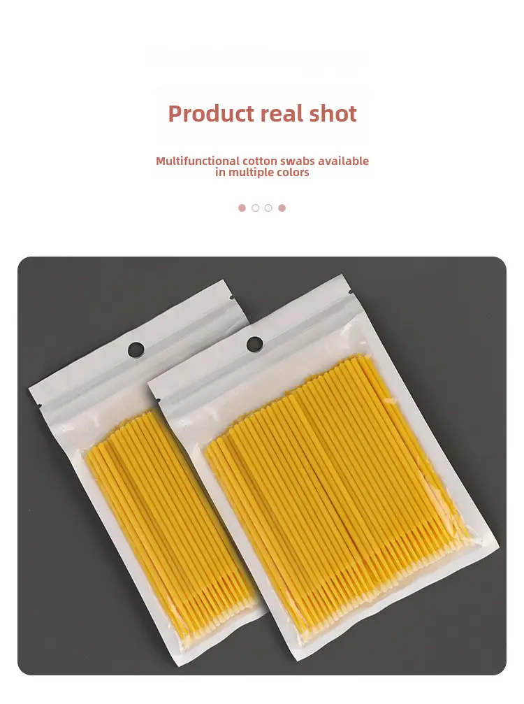Green Eyelash Swabs for Tattoo Embroidery Cleaning - Image 2
