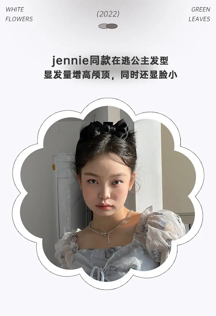 Black Double-Sided Bow Large Grabber Fugitive Princess Headdress Large Elegant Shark Clip Back of the Head Hairpin — feature 4