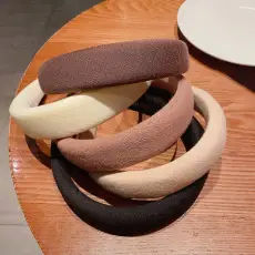 Black Twill Hairband Wide Edge for Women — feature 2