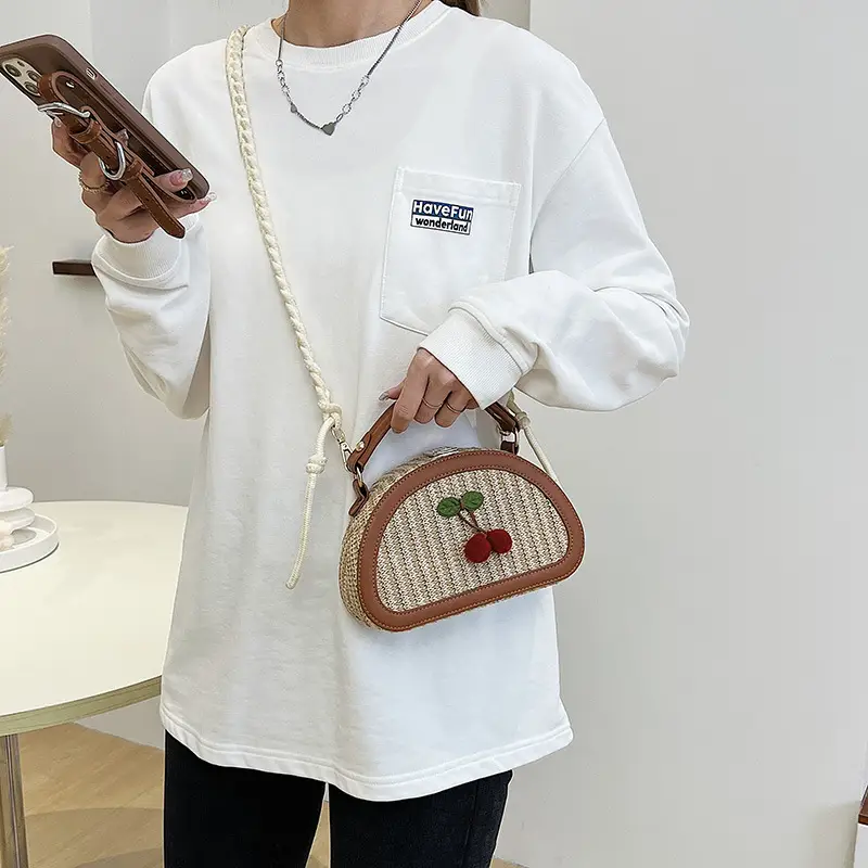 Retro Shell Bag Handheld Contrast Color 2025 Winter - Image 7