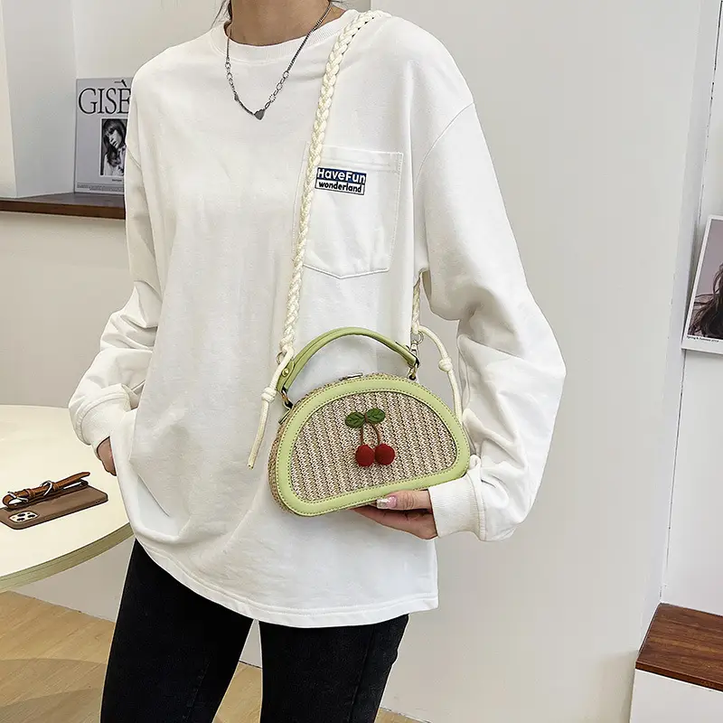 Retro Shell Bag Handheld Contrast Color 2025 Winter - Image 8