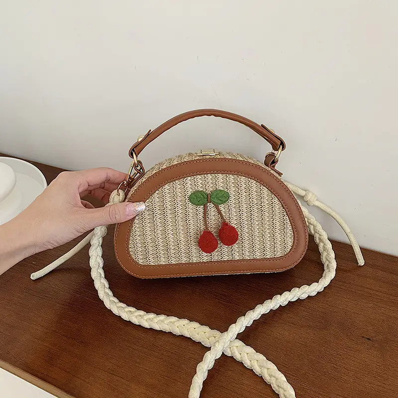 Retro Shell Bag Handheld Contrast Color 2025 Winter - Image 5