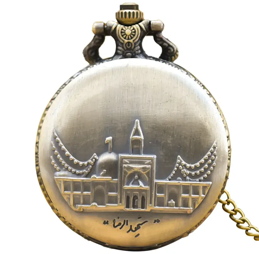Golden Islamic Mosque Necklace Pocket Watch for Men Women — feature 7