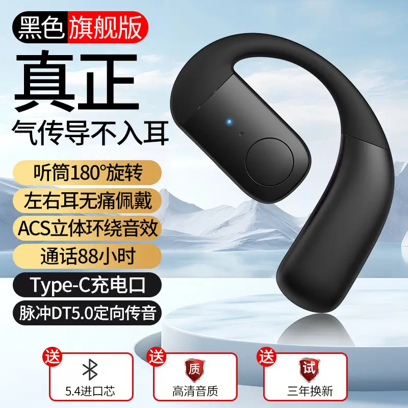 Bluetooth Earphone with Bone Conduction & Open OWS Design - Image 3