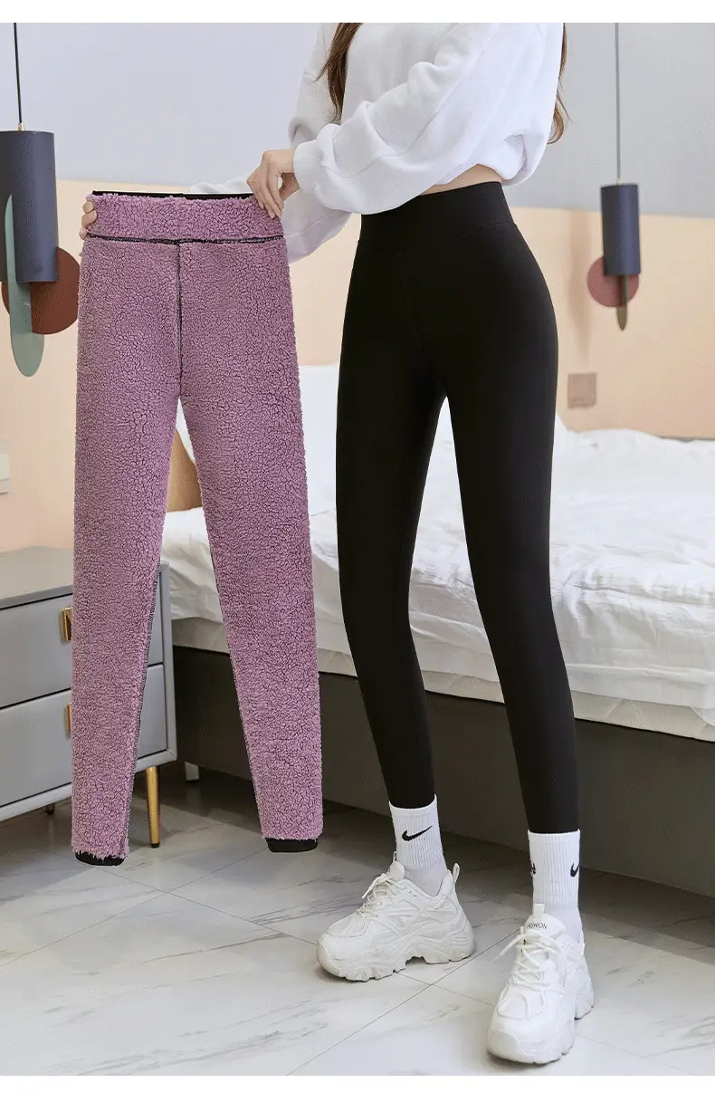 Warm Fleece Lined Shark Pants for Women — feature 14
