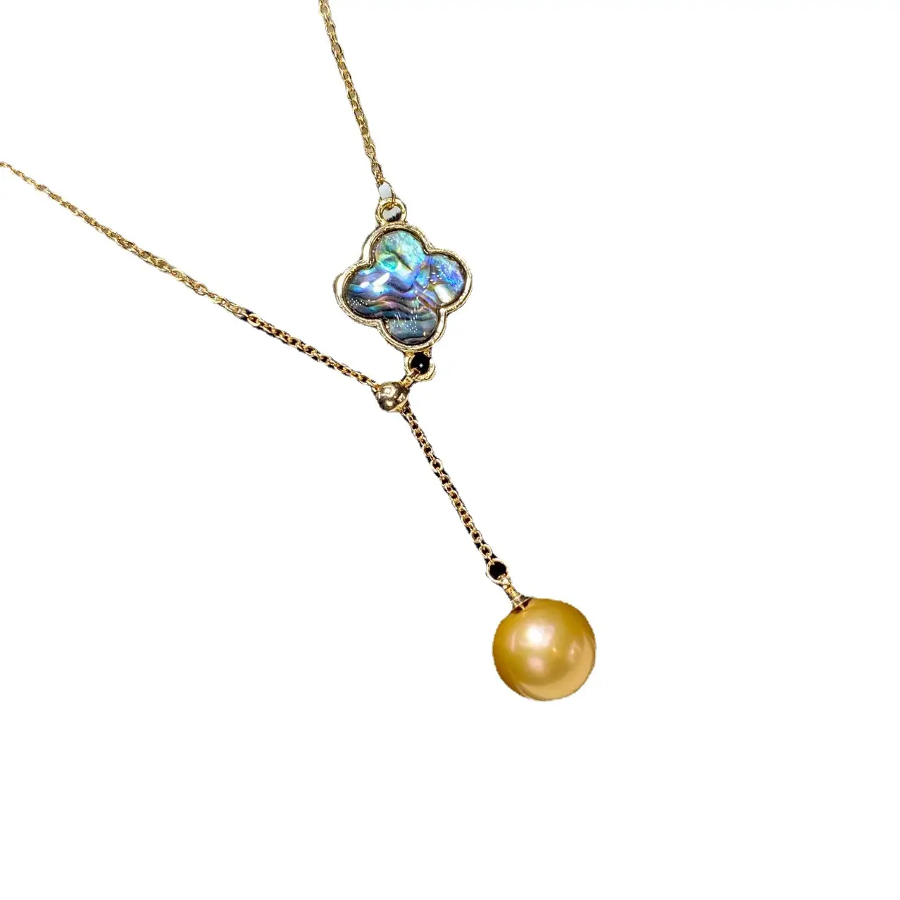 Foreign Trade Gold Pearl Pendant Necklace with Mother Shell Design - Image 10