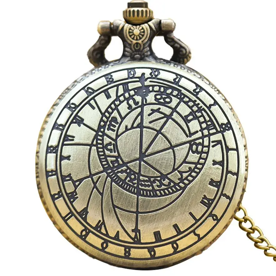 Retro Antique Pocket Watch with Chain Strap - Image 3