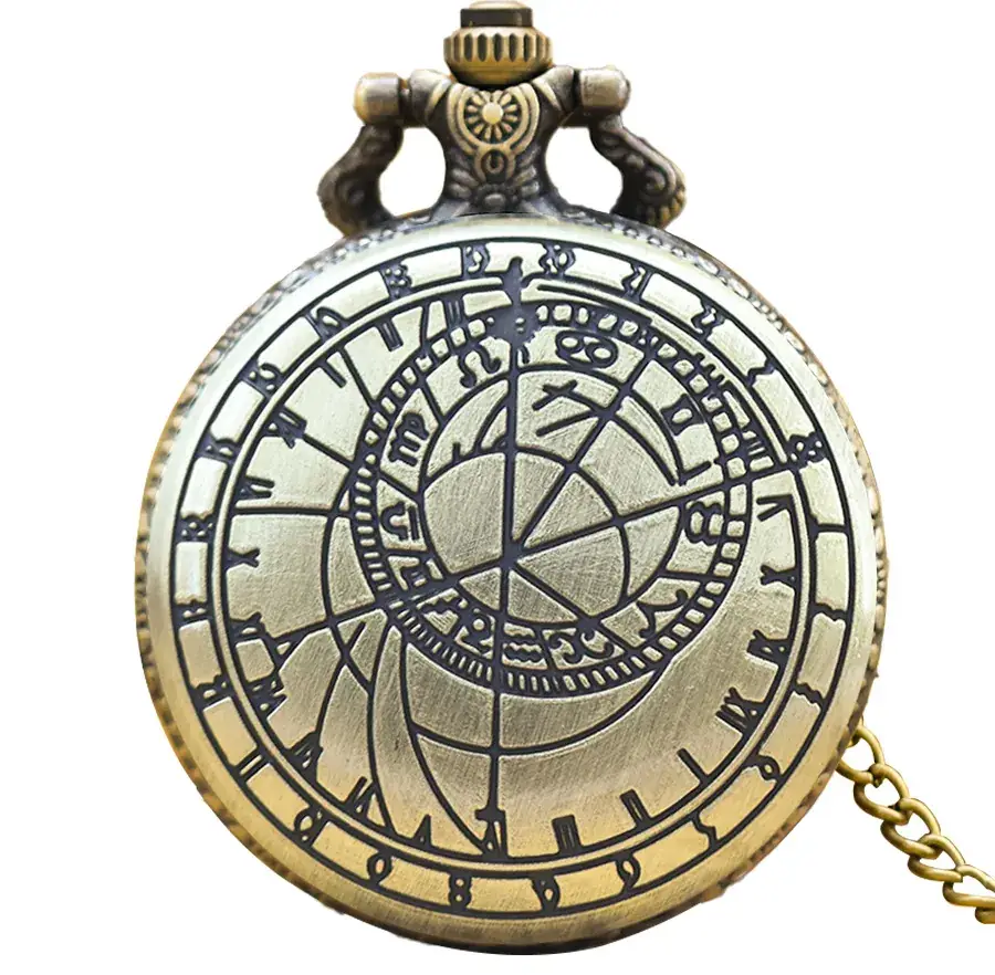 Retro Antique Pocket Watch with Chain Strap - Image 2