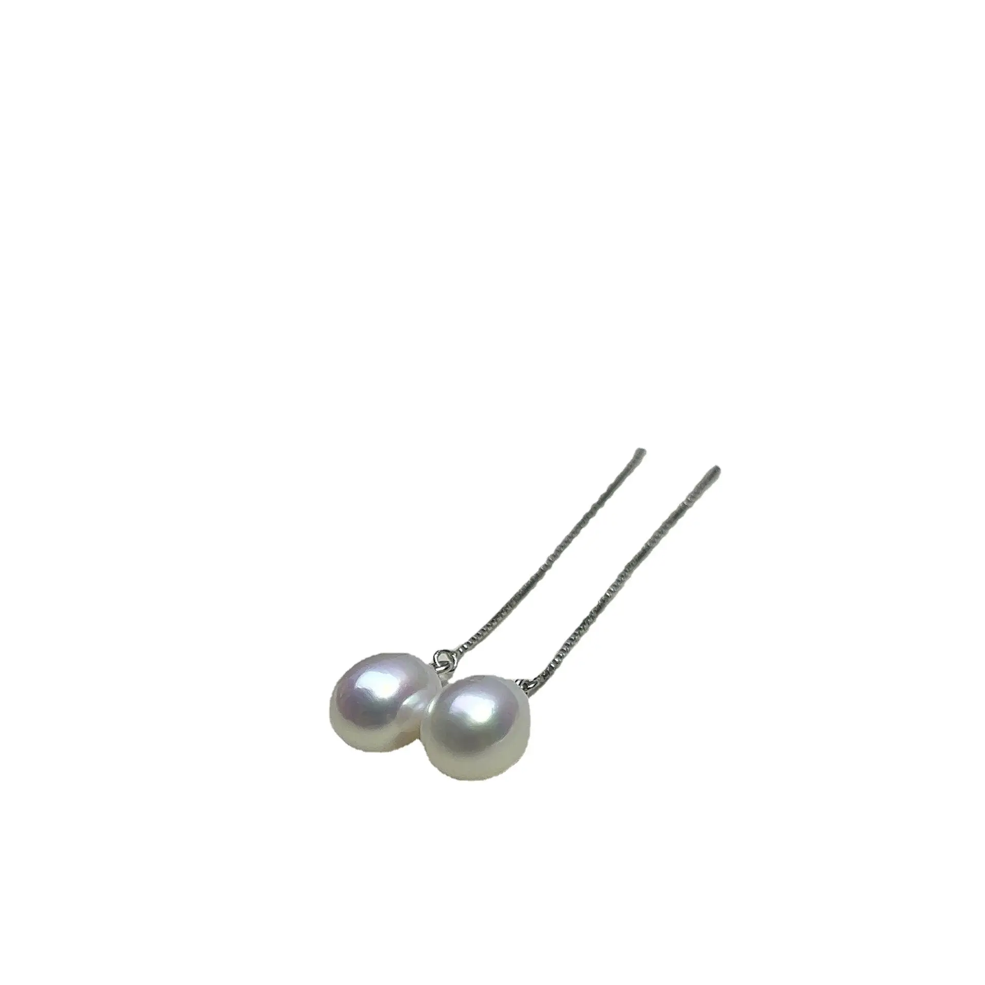 Natural Pearl Long Earline Earrings for Women - Image 6