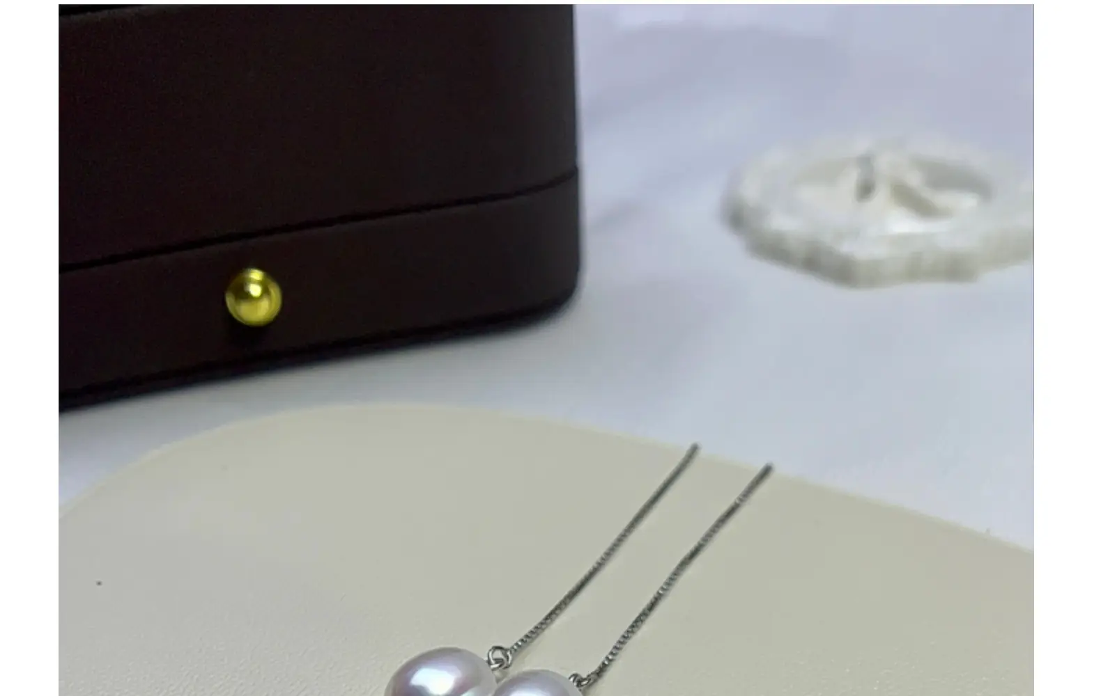 Natural Pearl Long Earline Earrings for Women — feature 10