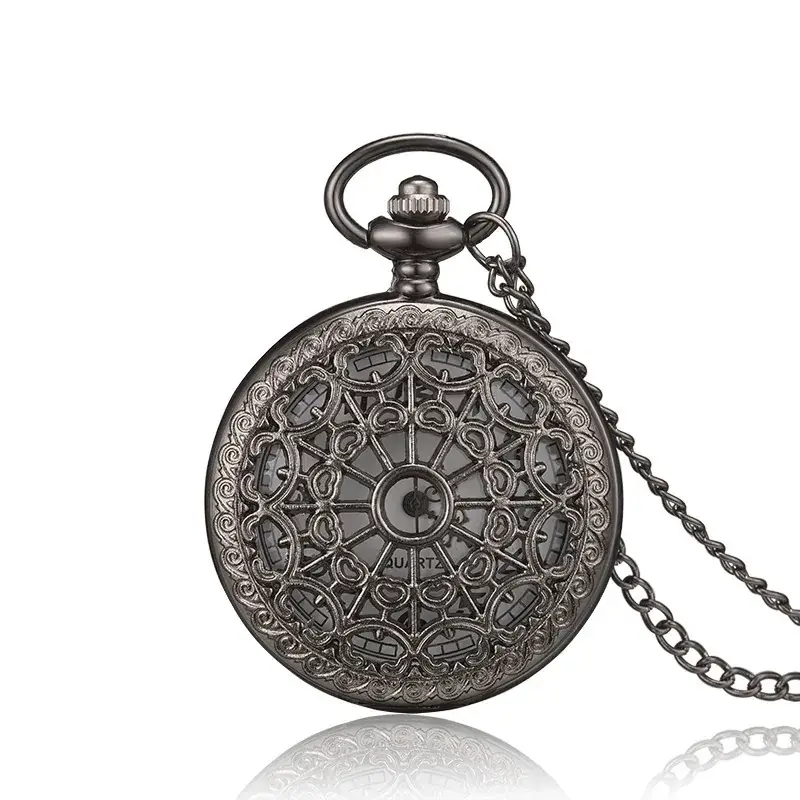 Vintage Antique Spider Web Design Pocket Watch Gift - Image 2