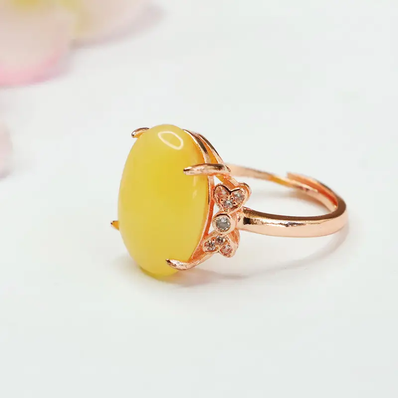 Yellow Honey Glitter Gold Ring for Women - Image 4